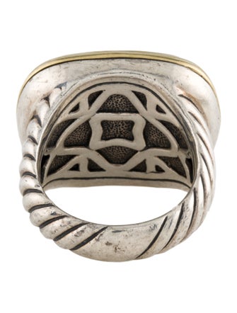 David Yurman Two-Tone Composite Turquoise Cocktail Ring