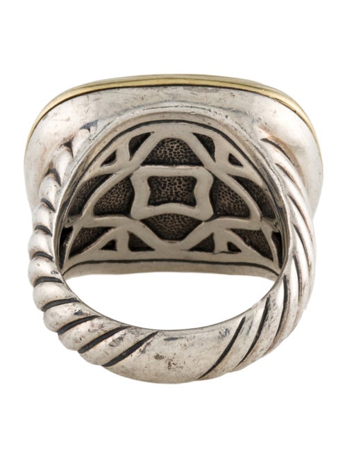 David Yurman Two-Tone Composite Turquoise Cocktail Ring