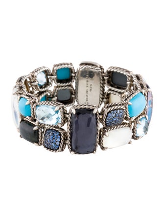 David Yurman Mother of Pearl & Multistone Mosaic Bracelet