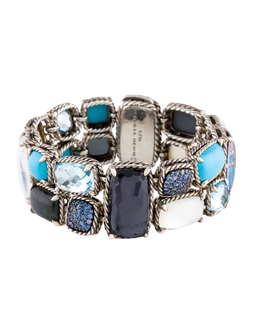 David Yurman Mother of Pearl & Multistone Mosaic Bracelet