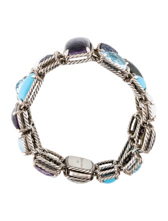 David Yurman Mother of Pearl & Multistone Mosaic Bracelet
