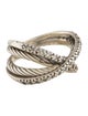 David Yurman Diamond Cable X Crossover Band