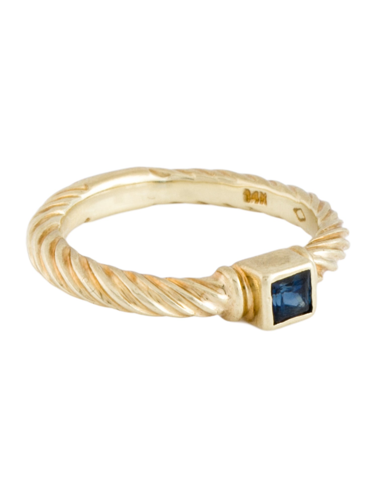 David Yurman Vintage 14K Sapphire Stacking Band Ring