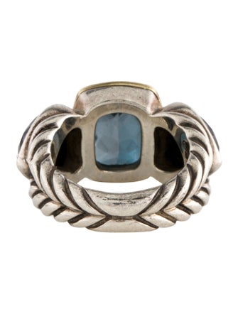 David Yurman Renaissance Topaz & Amethyst Hematine Doublet Cocktail Ring