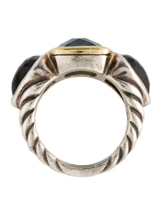 David Yurman Renaissance Topaz & Amethyst Hematine Doublet Cocktail Ring