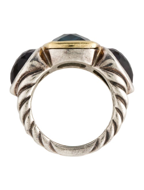 David Yurman Renaissance Topaz & Amethyst Hematine Doublet Cocktail Ring