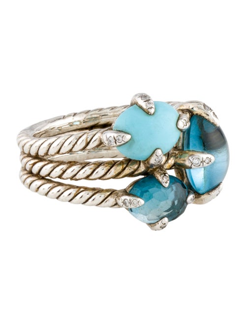 David Yurman CompositeTurquoise, Topaz & Diamond Chatelaine Cocktail Ring