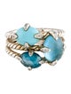David Yurman CompositeTurquoise, Topaz & Diamond Chatelaine Cocktail Ring