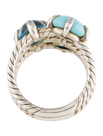 David Yurman CompositeTurquoise, Topaz & Diamond Chatelaine Cocktail Ring