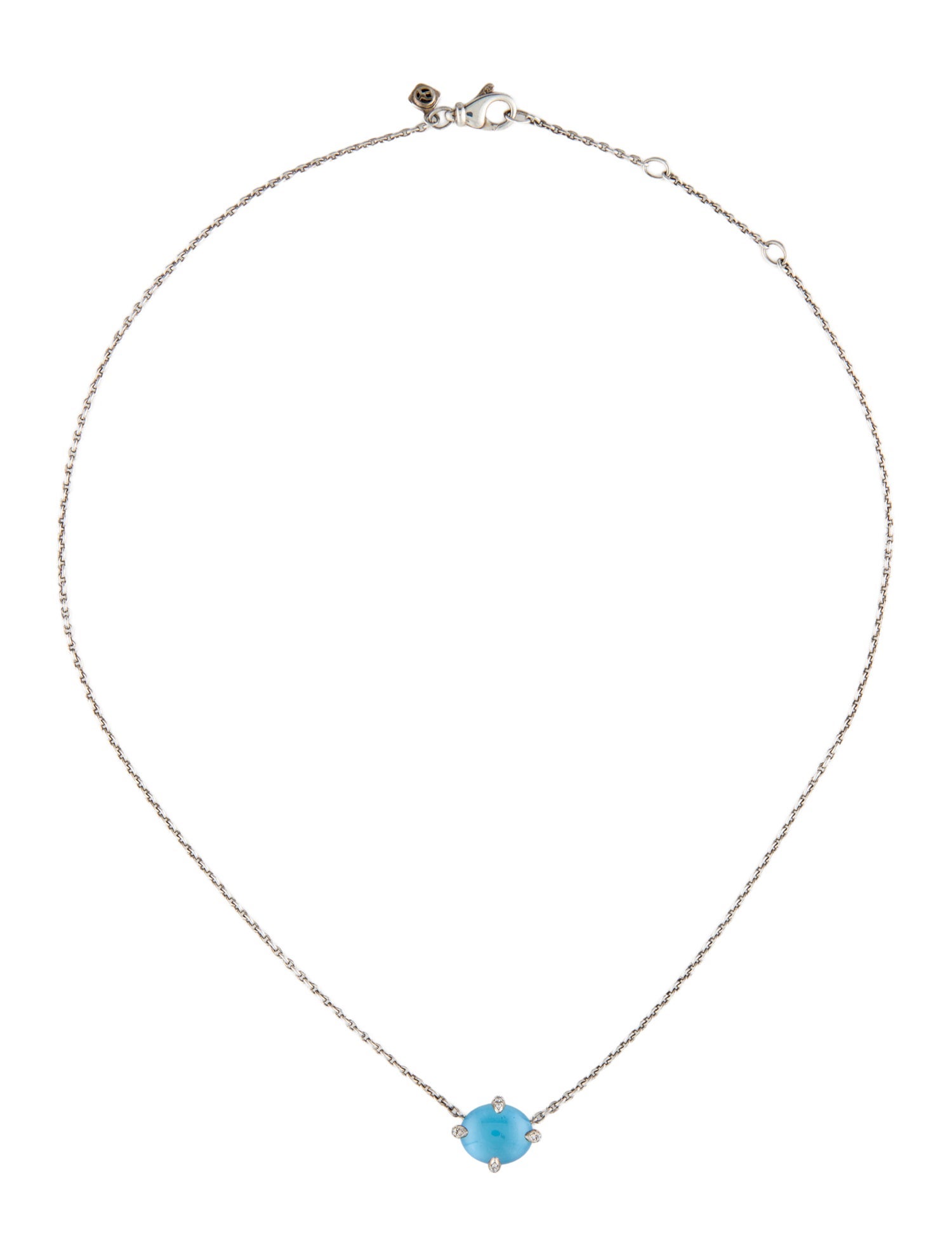 David Yurman 4.83ct Topaz & Diamond Pendant Necklace