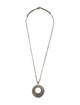 David Yurman Diamond Stax Large Round Pendant Necklace