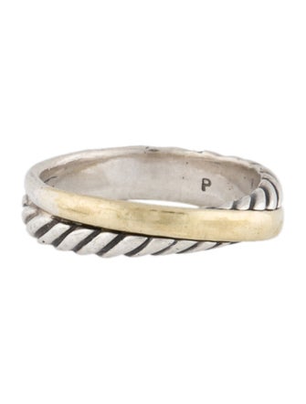 David Yurman Two-Tone Crossover Band Ring