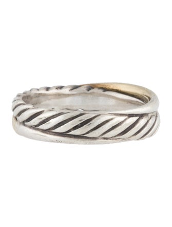 David Yurman Two-Tone Crossover Band Ring