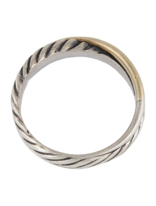 David Yurman Two-Tone Crossover Band Ring