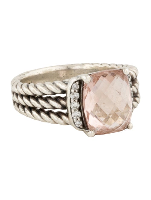 David Yurman Morganite & Diamond Petite Wheaton Ring