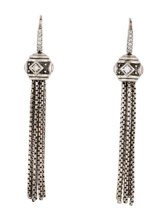 David Yurman Diamond Drop Tassel Earrings