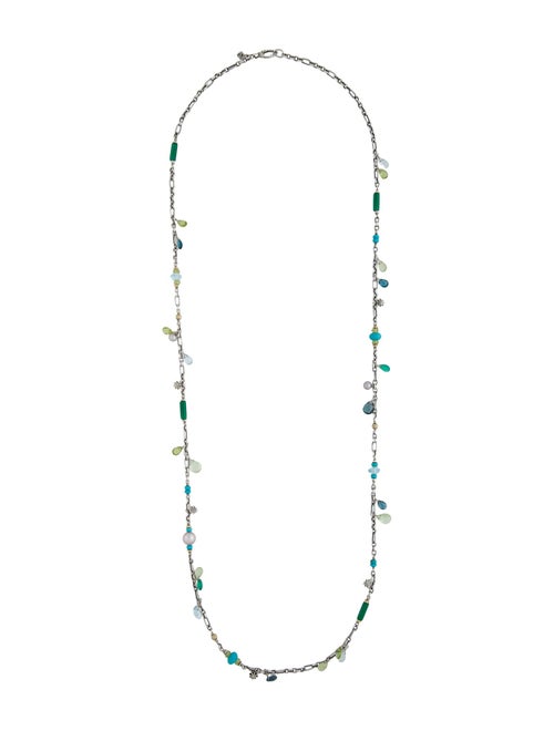 David Yurman Pearl & Multistone Long Necklace