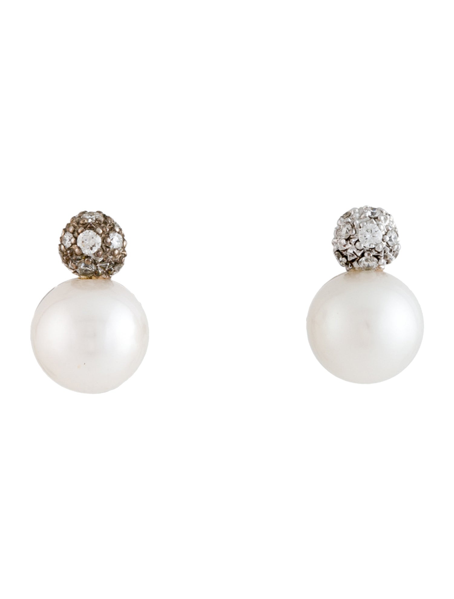 David Yurman Pearl & Diamond Pave Solari Stud Earrings