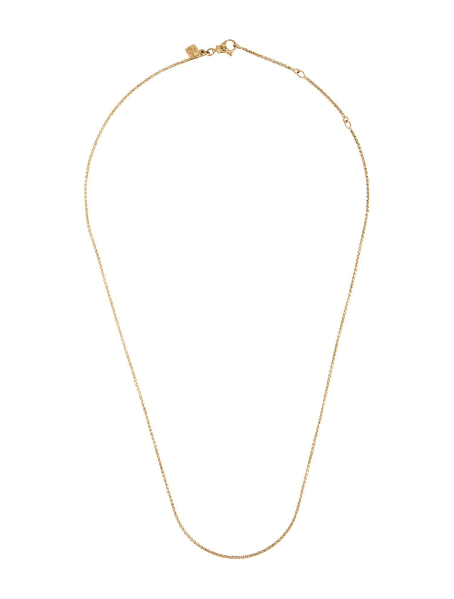 David Yurman 18K Box Chain Necklace