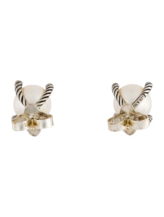 David Yurman Pearl & Diamond Stud Earrings