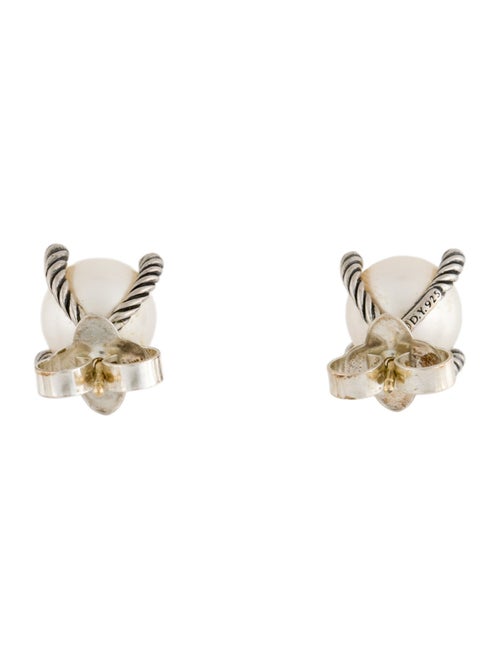 David Yurman Pearl & Diamond Stud Earrings