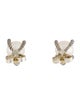 David Yurman Pearl & Diamond Stud Earrings