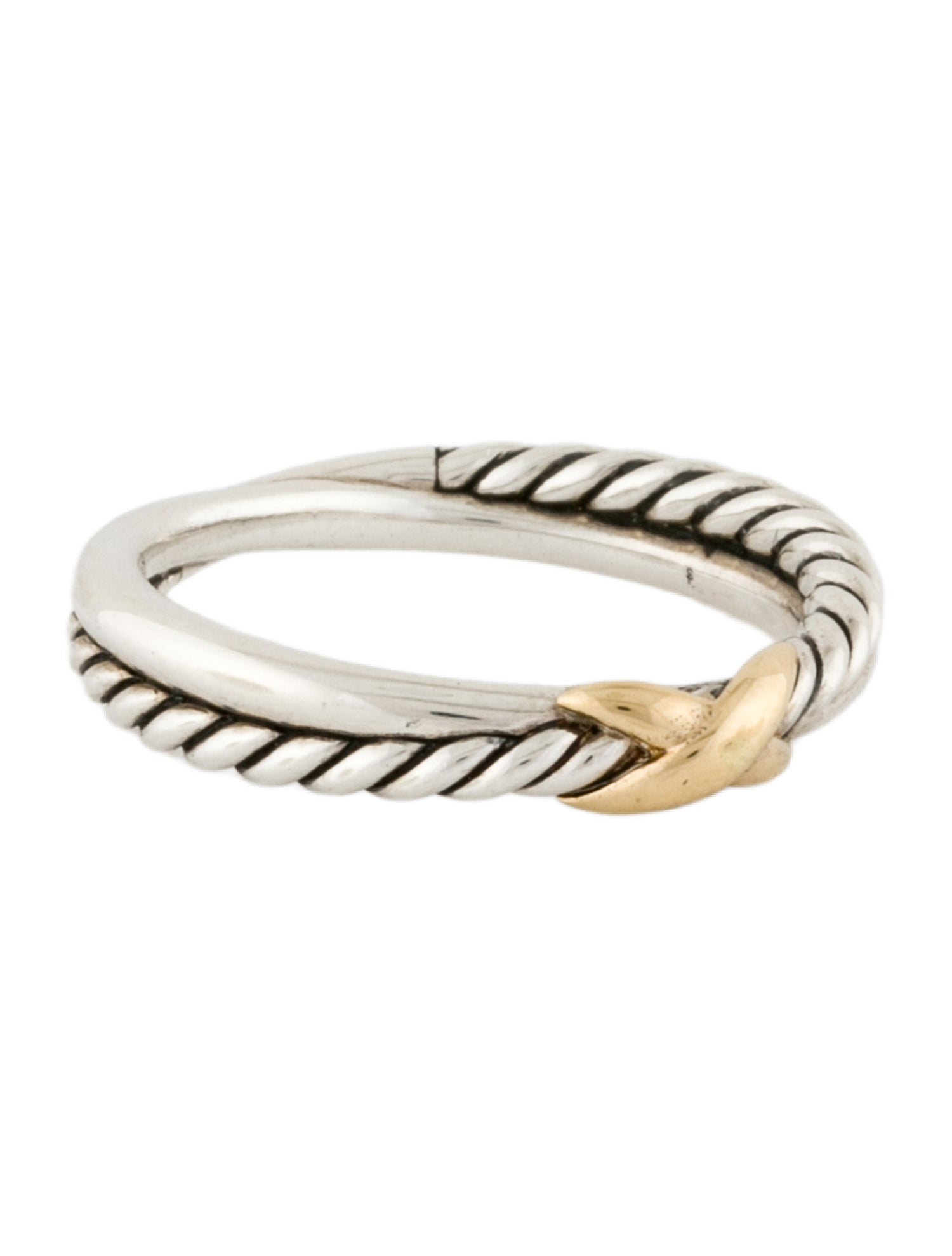 David Yurman Two-Tone Petite X Ring