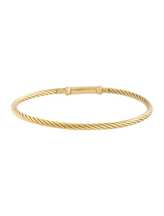 David Yurman 18K Metro Cable Bangle Bracelet