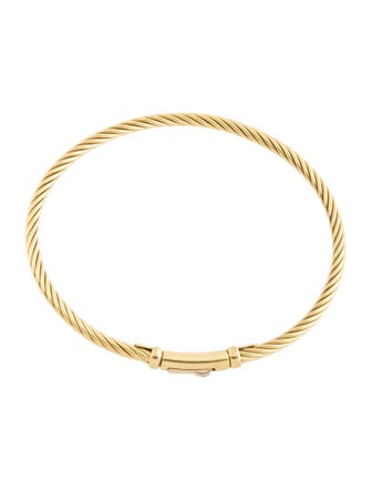 David Yurman 18K Metro Cable Bangle Bracelet