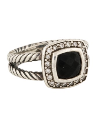 David Yurman Onyx & Diamond Albion Cocktail Ring