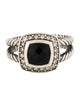 David Yurman Onyx & Diamond Albion Cocktail Ring