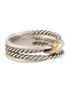 David Yurman Two-Tone X Crossover Band Ring