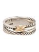 David Yurman Two-Tone X Crossover Band Ring
