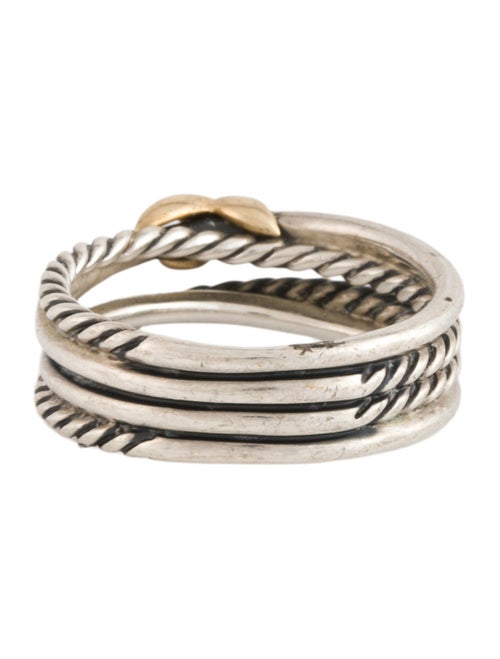 David Yurman Two-Tone X Crossover Band Ring