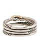 David Yurman Two-Tone X Crossover Band Ring