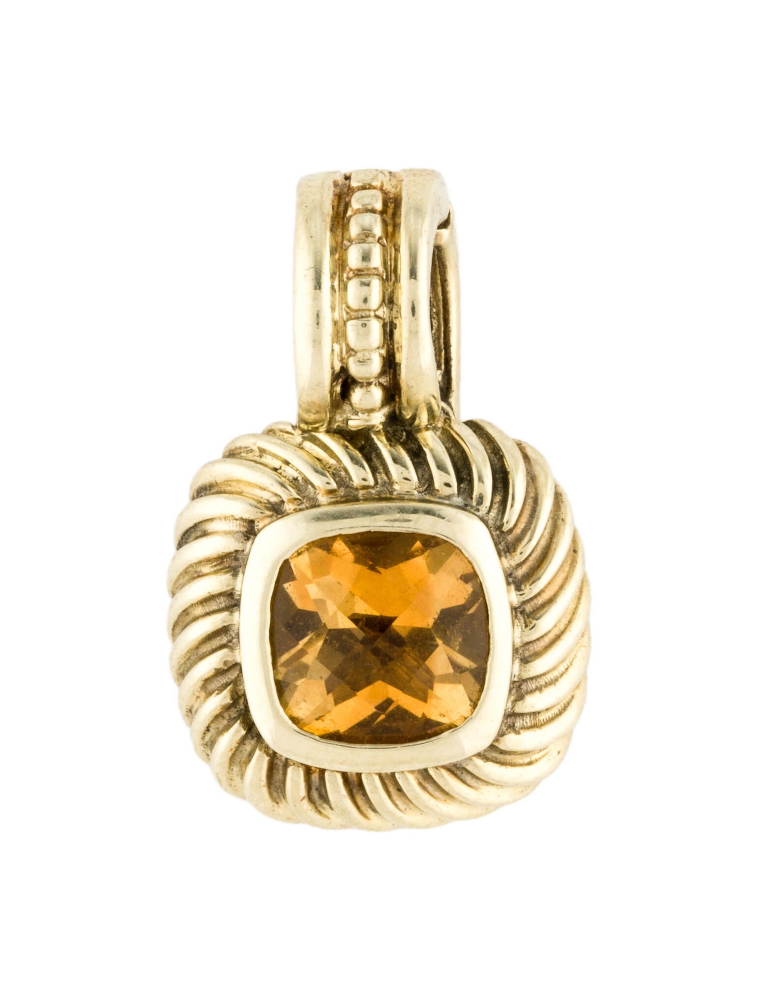 David Yurman 14K Citrine Albion Enhancer Pendant