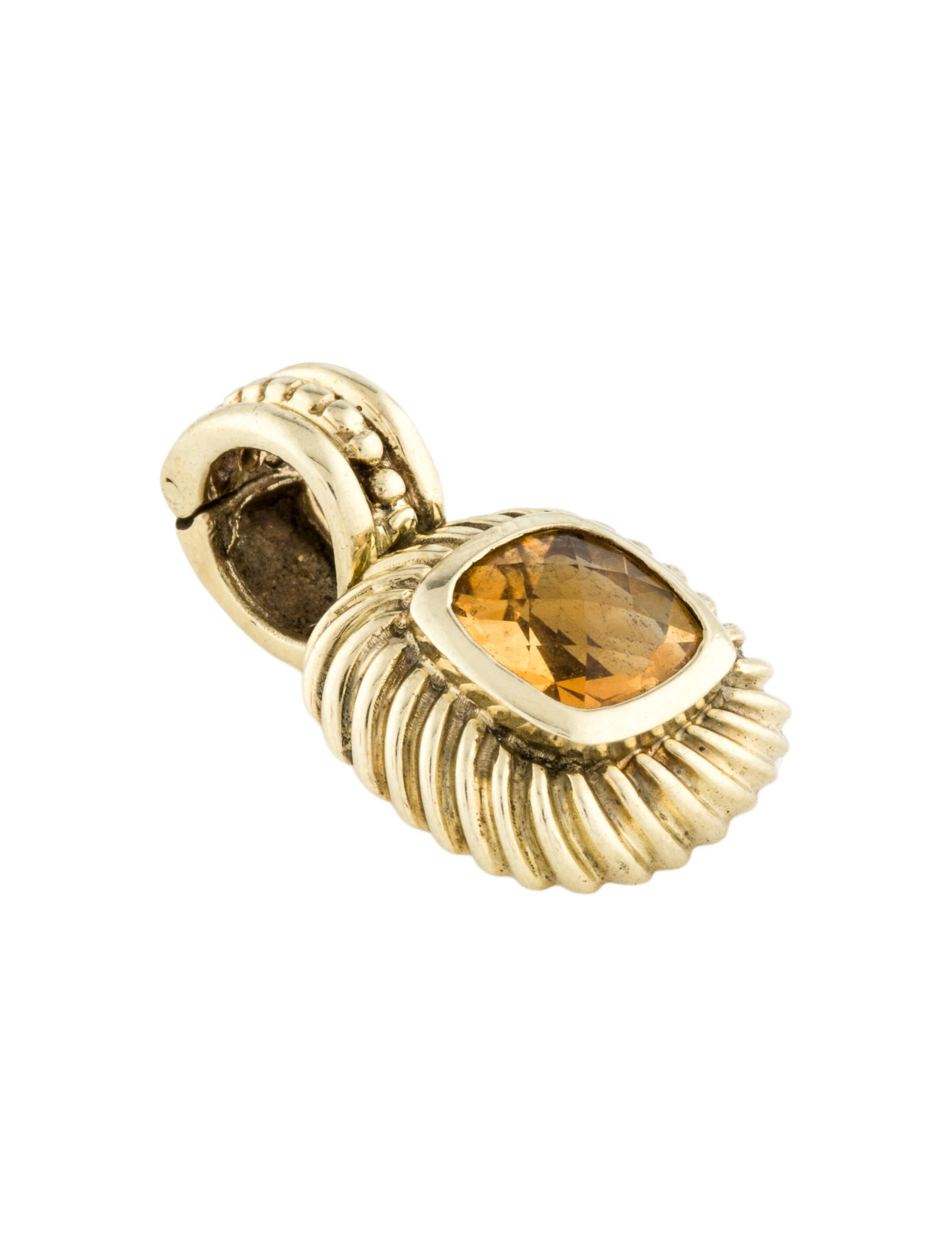 David Yurman 14K Citrine Albion Enhancer Pendant
