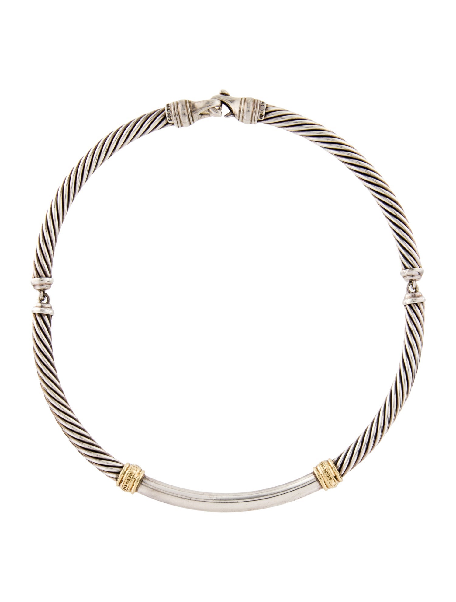 David Yurman Diamond Metro Collar Necklace