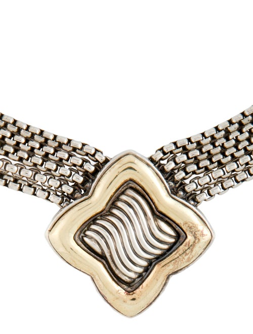 David Yurman Two-Tone Quatrefoil Multistrand Necklace