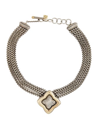 David Yurman Two-Tone Quatrefoil Multistrand Necklace
