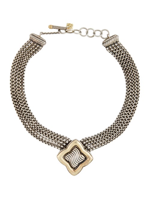 David Yurman Two-Tone Quatrefoil Multistrand Necklace