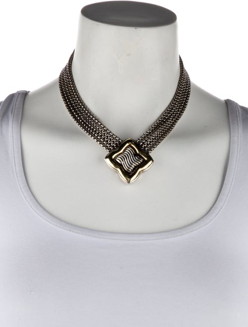 David Yurman Two-Tone Quatrefoil Multistrand Necklace