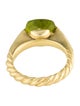 David Yurman 18K Peridot Cable Cocktail Ring