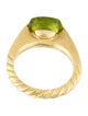 David Yurman 18K Peridot Cable Cocktail Ring