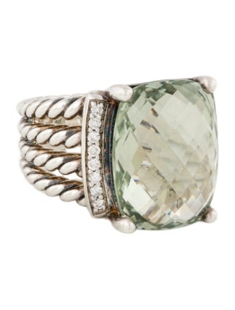 David Yurman Prasiolite & Diamond Wheaton Ring