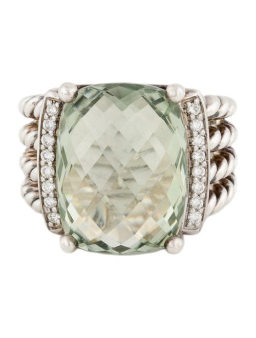 David Yurman Prasiolite & Diamond Wheaton Ring
