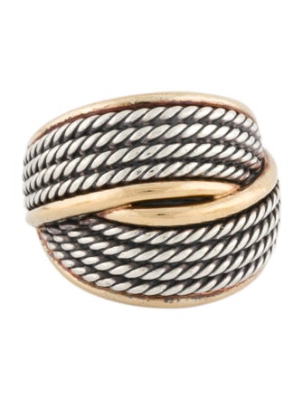 David Yurman Two-Tone Cable Cocktail Ring