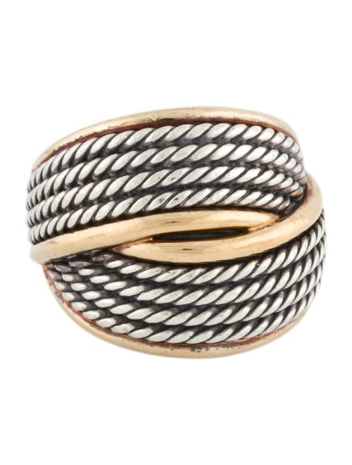 David Yurman Two-Tone Cable Cocktail Ring