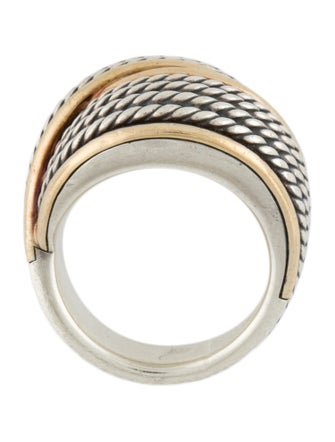 David Yurman Two-Tone Cable Cocktail Ring