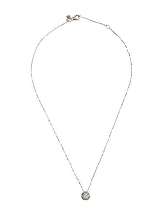 David Yurman Diamond Round Pendant Necklace